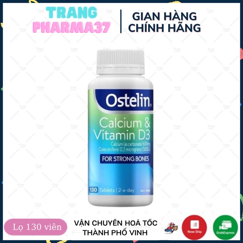 [Date mới]Canxi cho bà bầu, Ostelin Calcium &amp; Vitamin D3, 130 viên của Úc