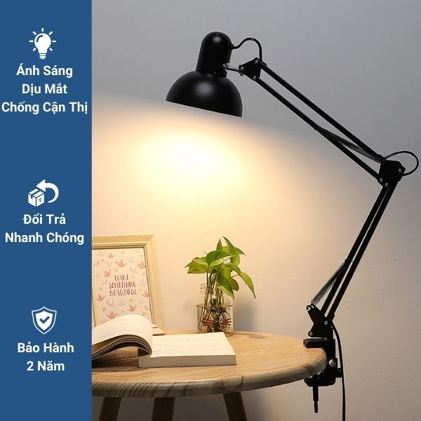 Đèn học PIXAR Bóng LED Chống Cận Bảo Vệ Mắt Đổi 3 Màu Kẹp Bàn Chắc Chắn Tao1501 Bảo Hành 2 Năm - BA001