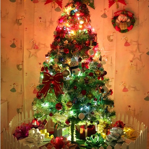 Cây thông noel cao 1m5 tặng kèm bộ phụ kiện trang trí và đèn nháy siêu đẹp