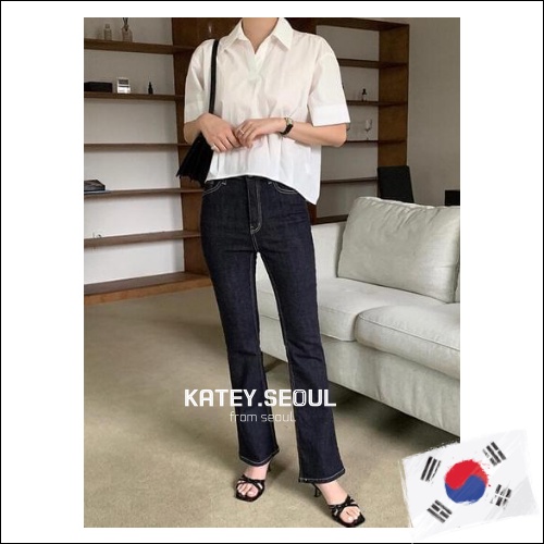 ACRO Quần Jean Denim Boots Cut / Thời Trang Hàn Quốc / Mảnh mai / Tinh luyện