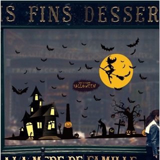 Decal dán tường Halloween - Nhà Ma đáng sợ