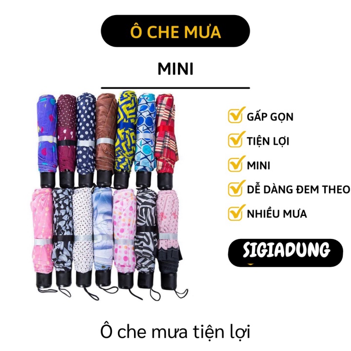 [SGD] Ô dù - Dù gấp đi mưa tiện lợi gấp gọn dễ dàng chống tia UV màu ngẫu nhiên 2574