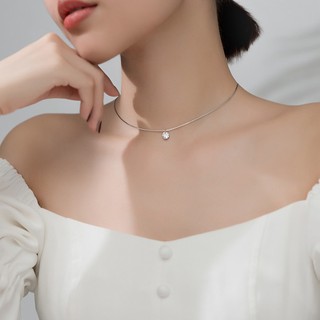Dây chuyền choker vòng cổ nữ bạc s925 hạt pha lê chuỗi dây rắn Cá jewelry
