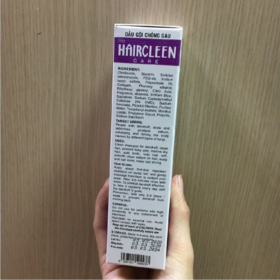 Dầu gội chống gầu Haircleen  - Sạch gầu, hết ngứa
