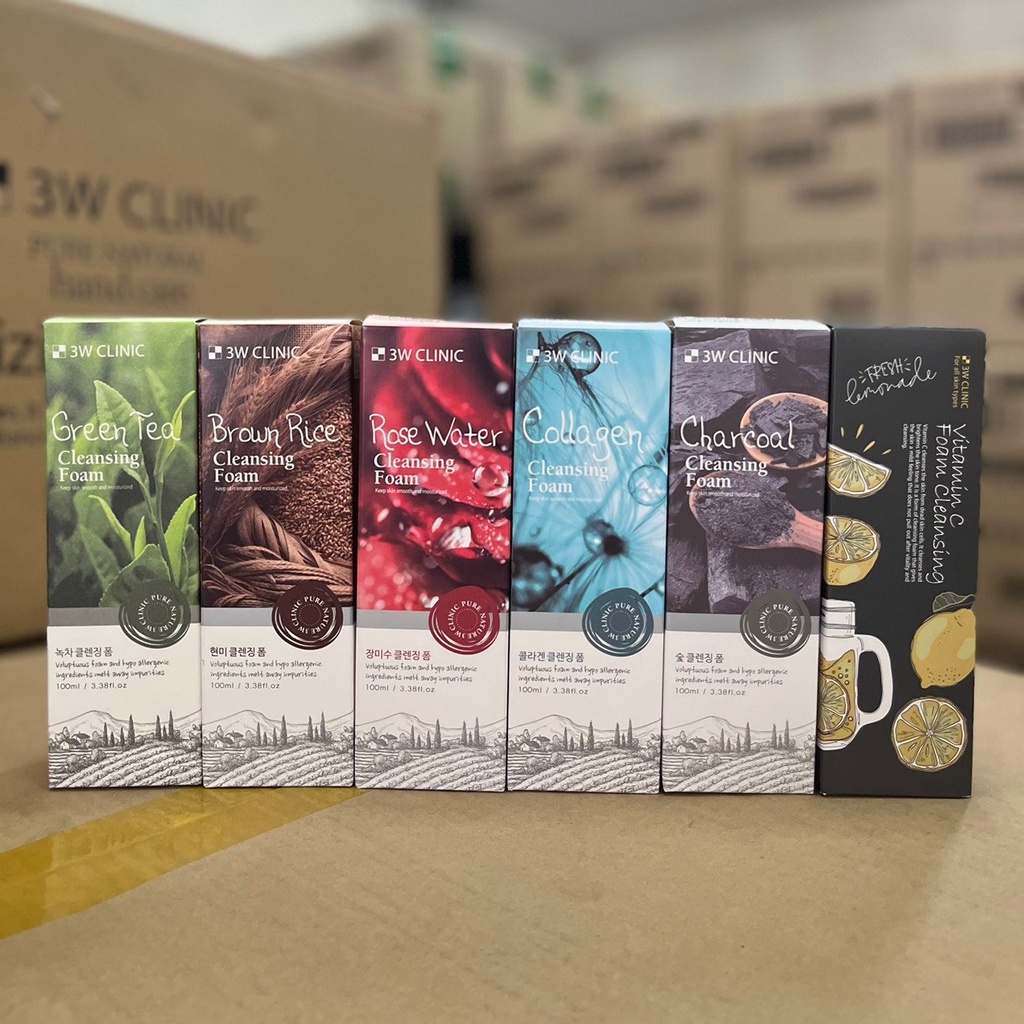 Sữa Rửa Mặt 3W Clinic 100ml Hàn Quốc - Mẫu Mới 2017