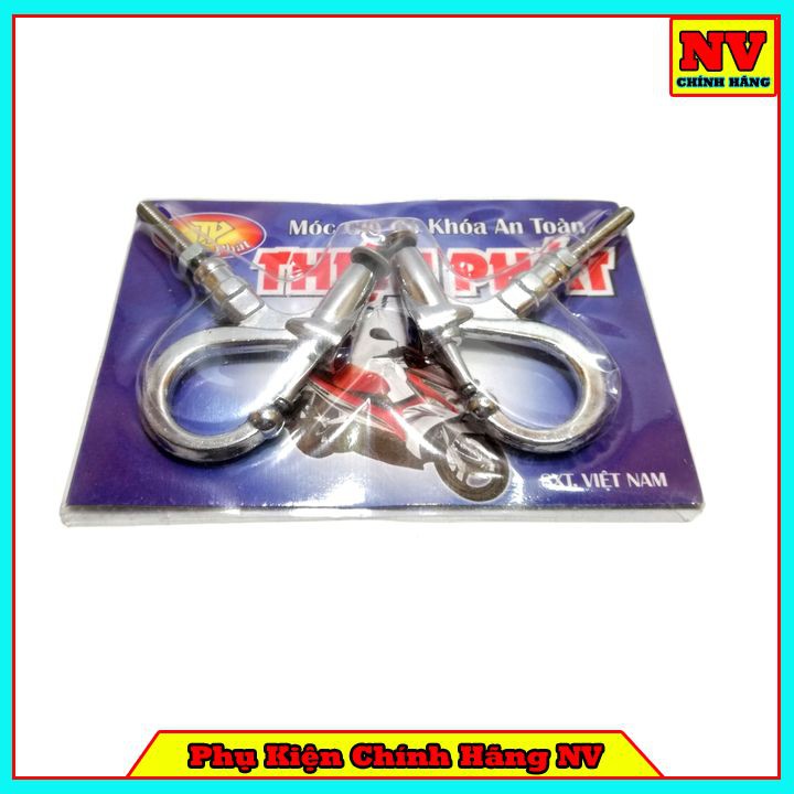 Móc Treo Đồ Xe Máy Có Nút Bấm Zin - Màu Bạc