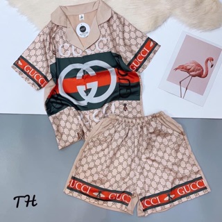 Bộ lụa pijama mặc nhà