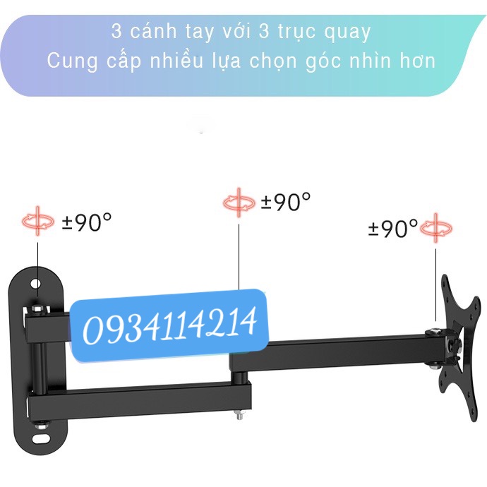Giá Treo Màn Hình Máy Tính Gắn Tường Đa Năng - Moden CP102 - Dùng cho màn hình 17-32 ich
