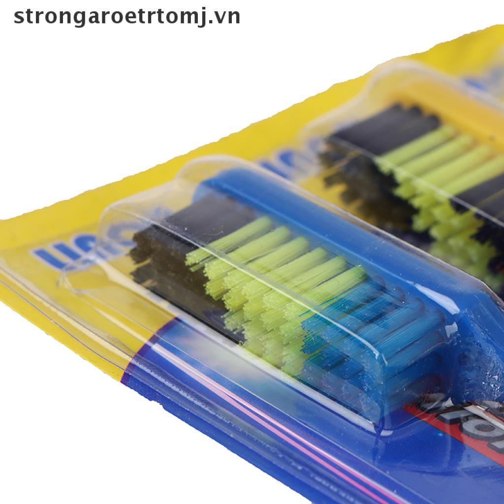 Set 10 Bàn Chải Đánh Răng Lông Siêu Cứng Làm Trắng Răng Chữ Thập