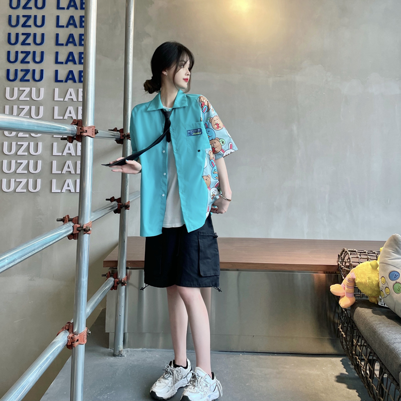 Áo sơ mi tay ngắn thời trang dành cho nữ