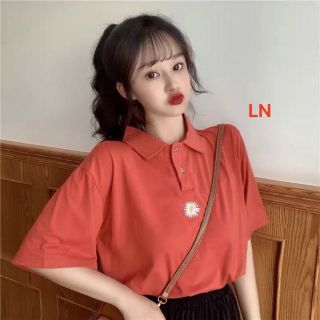 Áo polo hoa cúc nhỏ