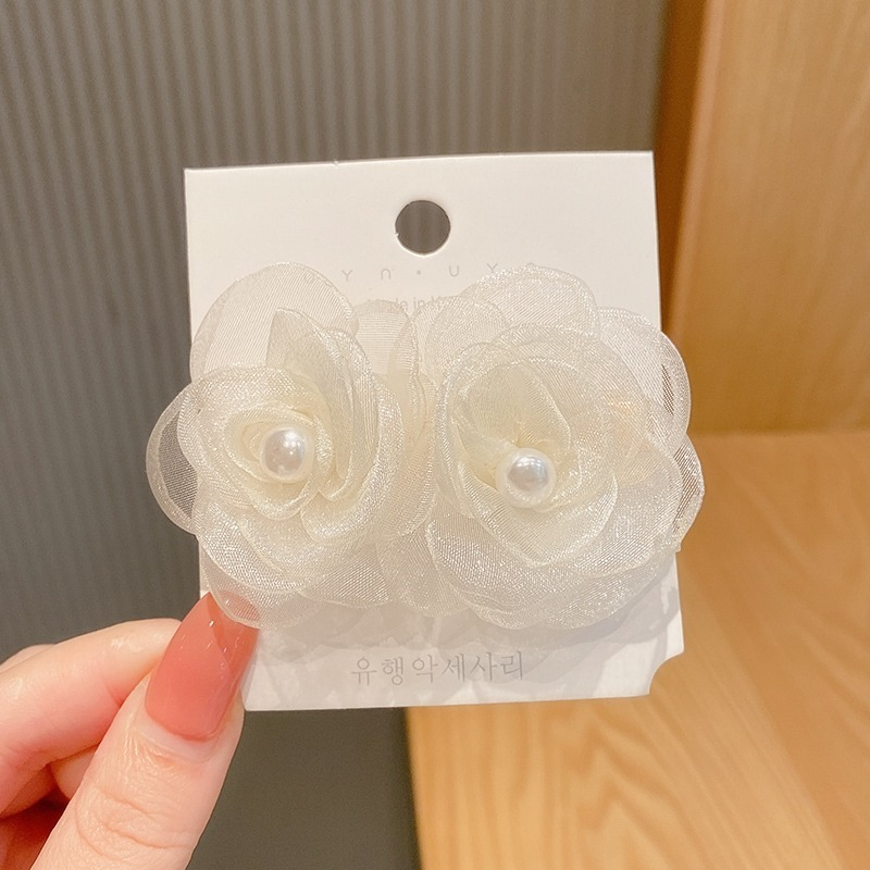 Kẹp Tóc Hình Hoa Trà Phong Cách Lolita Xinh Xắn