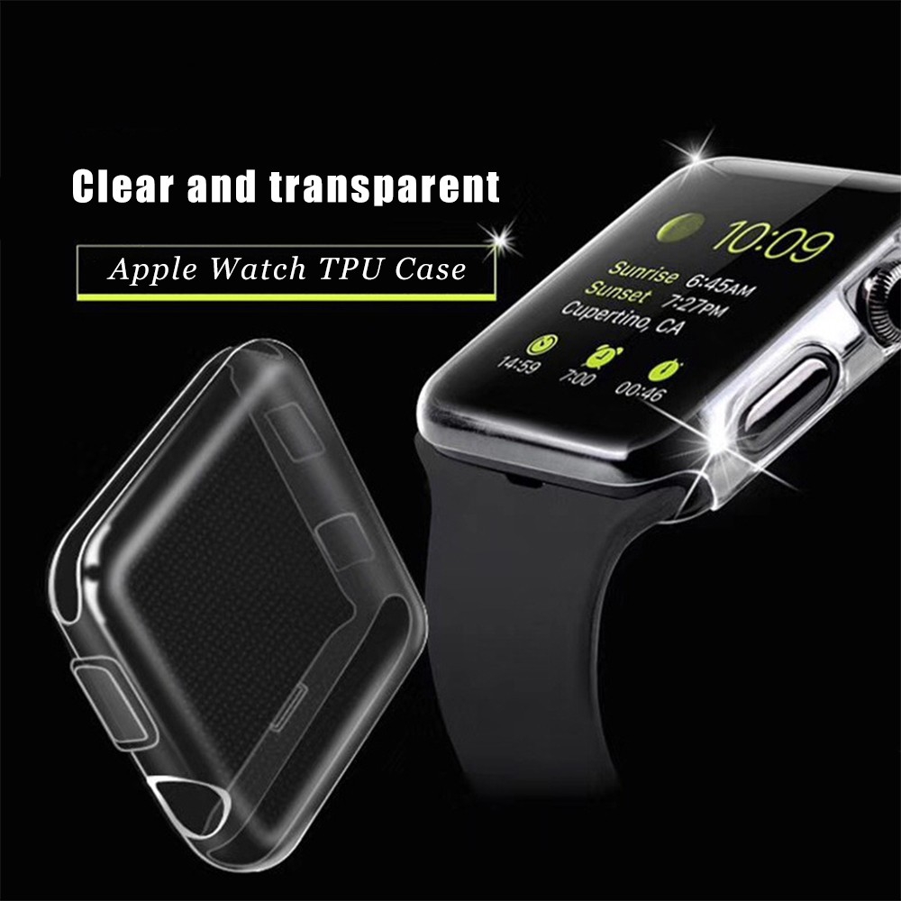 Vỏ nhựa TPU mềm mỏng bảo vệ mặt đồng hồ Apple Watch 38mm / 42mm