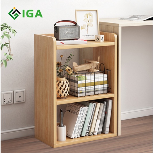 Kệ sách gỗ 3 tầng đa năng có thể làm tab đầu giường lắp ghép tiện lợi GP156