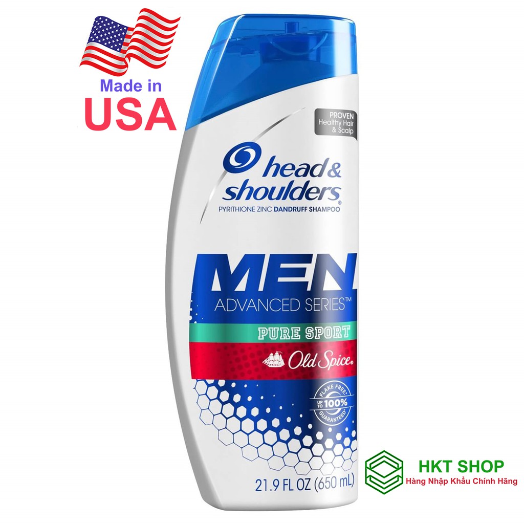 [USA] Dầu gội và xả Head&Shoulders 2in1 Men Pure Sport 650ml - Hàng Mỹ giá tốt