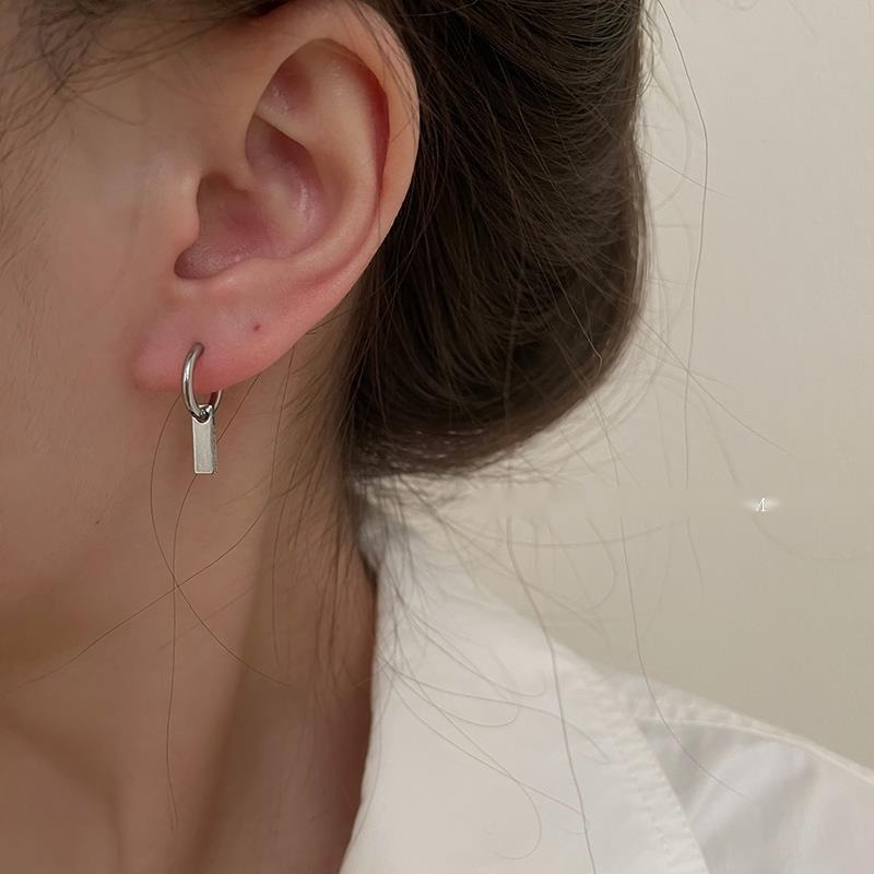 Khuyên Tai Kim Loại Dài Phong Cách hip hop Thời Trang Cho Nam Nữ