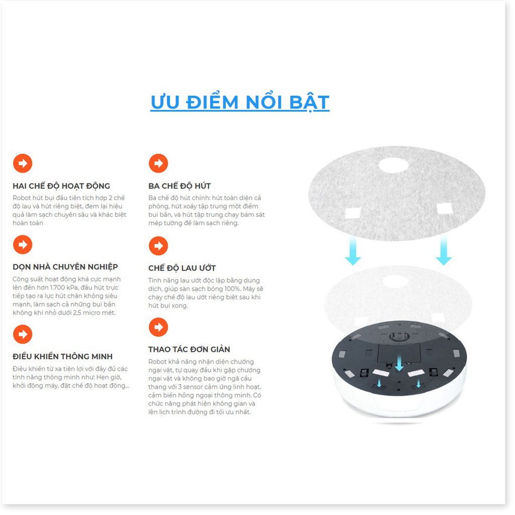 ROBOT HÚT BỤI QUÉT NHÀ TỰ ĐỘNG CÓ THỂ SẠC LẠI JAPAN SWEEP (ĐEN) -Cao cấp