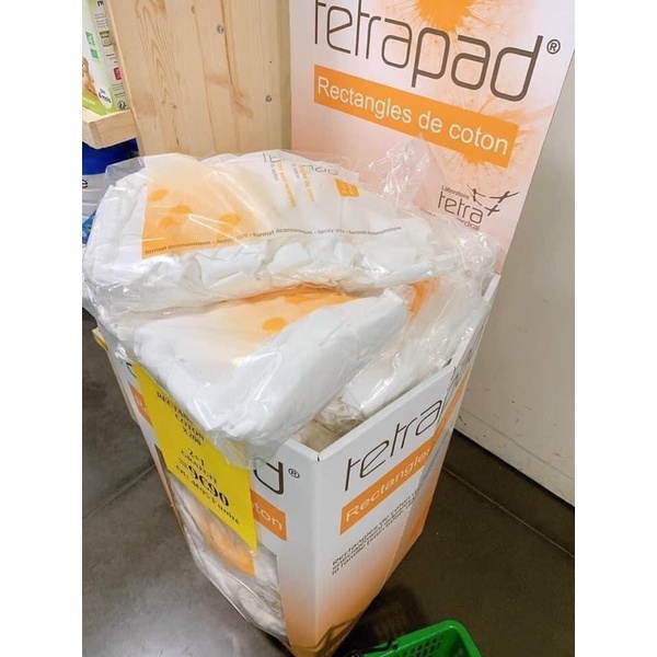 Bông Tẩy Trang Tetra Le Soin Laretat Pur 1200 miếng hàng pháp | BigBuy360 - bigbuy360.vn