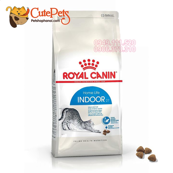 Thức ăn cho mèo Hạt Royal Canin Indoor 27 10kg Nuôi trong Nhà Ít Vận Động - Phụ Kiện Thú Cưng
