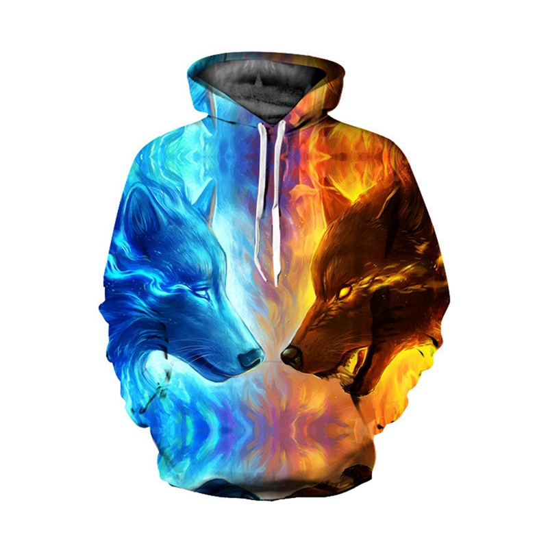 Áo hoodie in hình con sói 3D cho nam và nữ | BigBuy360 - bigbuy360.vn