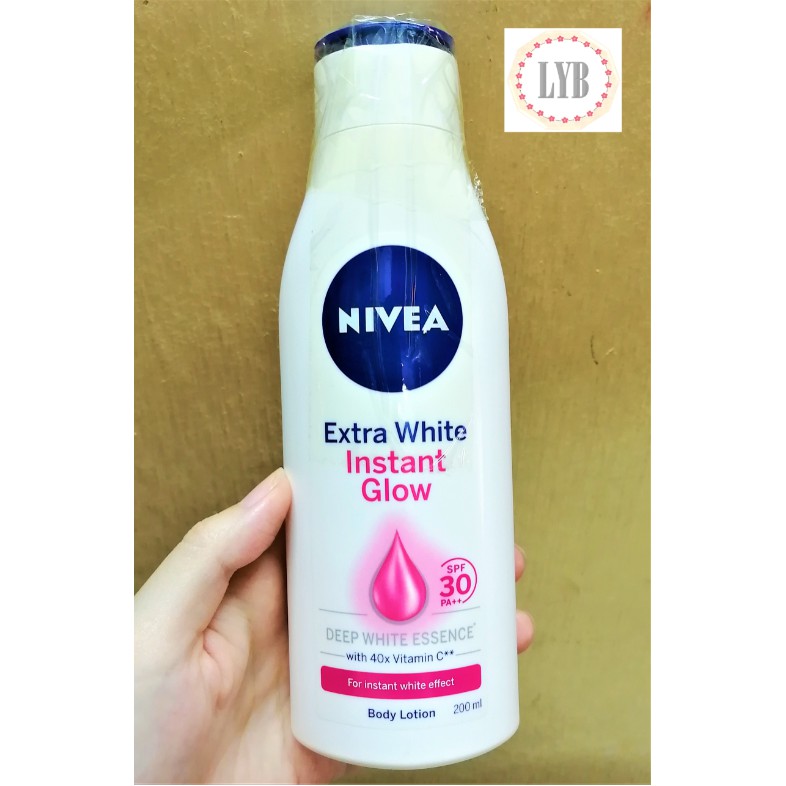 (LYB) NIVEA Sữa dưỡng thể dưỡng trắng giúp sáng da tức thì & chống nắng 200ml