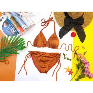 {Hàng Sẵn} bikini đồ bơi tam giác đơn giản dáng basic full màu