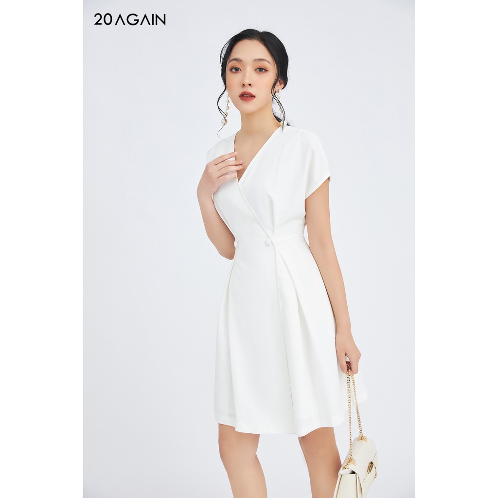 Đầm xòe ngắn tay liền vai vạt chồng - 20 Again - DEA1118 | BigBuy360 - bigbuy360.vn