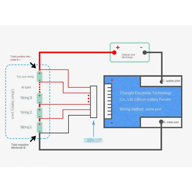 Bảng mạch Pin Lithium Bms 7S 24V 100A 18650 Bms