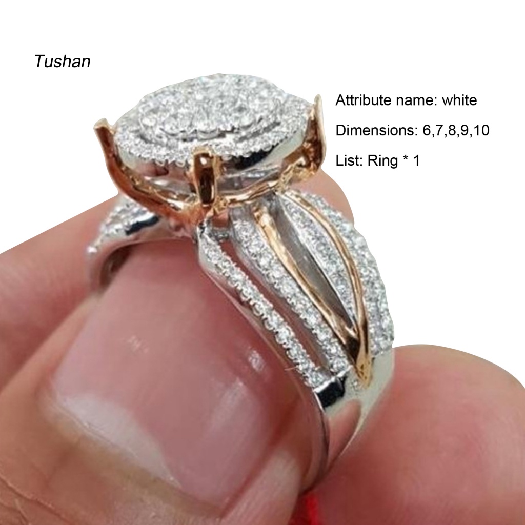 Nhẫn Đính Hôn Đính Đá Zircon Dành Cho Nữ