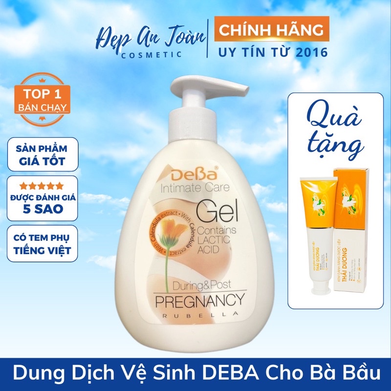 Gel vệ sinh bà bầu Deba Intimate Care 250ml - Dung dịch vệ sinh phụ nữ bà bầu Deba [Date tháng 7/2023]