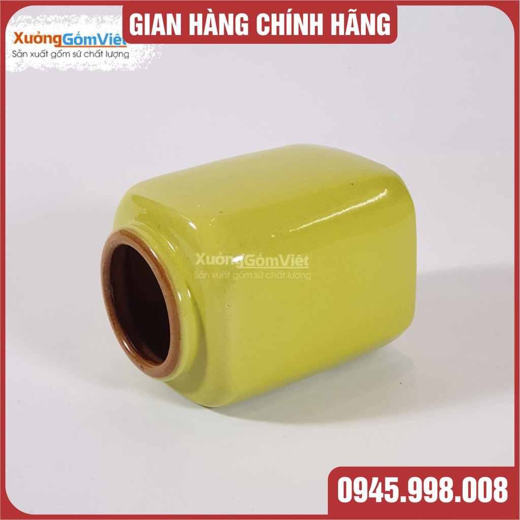 [SALE GIÁ GỐC] Lu trà sữa,lu sinh tố bằng gốm Bát Tràng cao cấp ,dung tích 400ml màu xanh NEON - XƯỞNG GỐM VIỆT