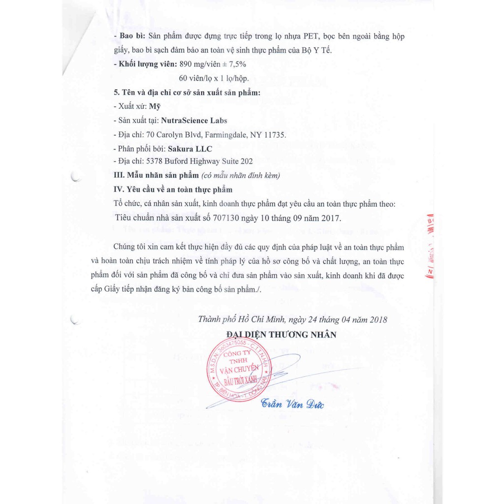 Viên uống trắng da chống lão hóa Sakura L - Glutathione Reduced 60 viên