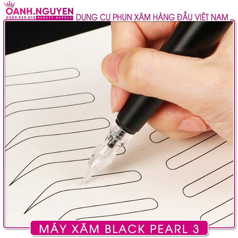 Máy Xăm Black Pearl 3 / Chuyên đi sợi hairstroke, phun môi, đi nét