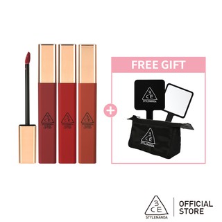 Bộ Son 3CE Cloud Lip Tint Mịn Nhẹ Như Mây Kèm Túi Đựng Và Gương Trang Điểm