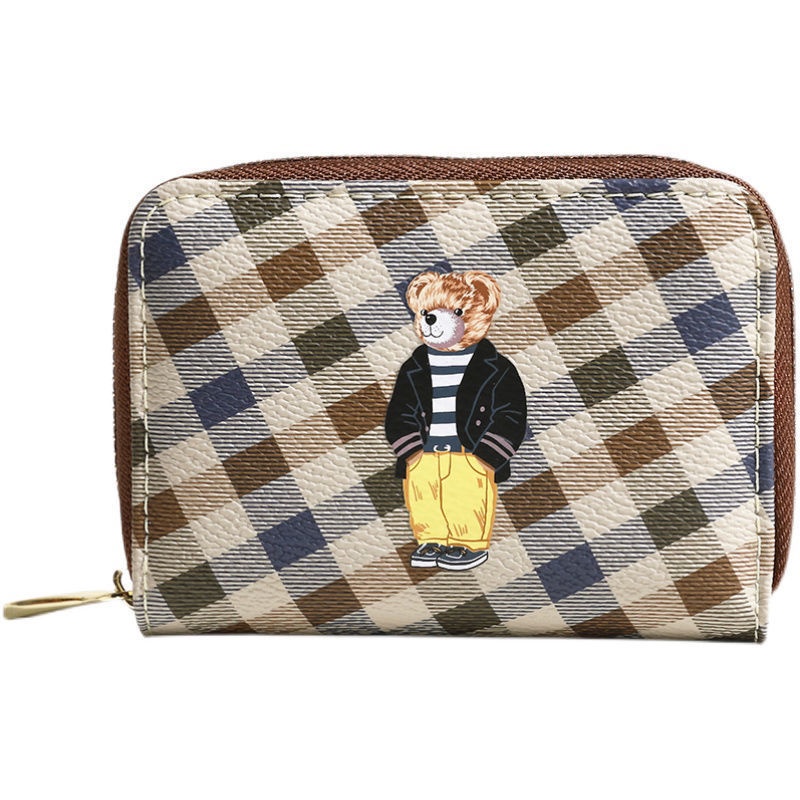 Ví Đựng Tiền Xu Mini Họa Tiết Gấu Hoạt Hình Dễ Thương