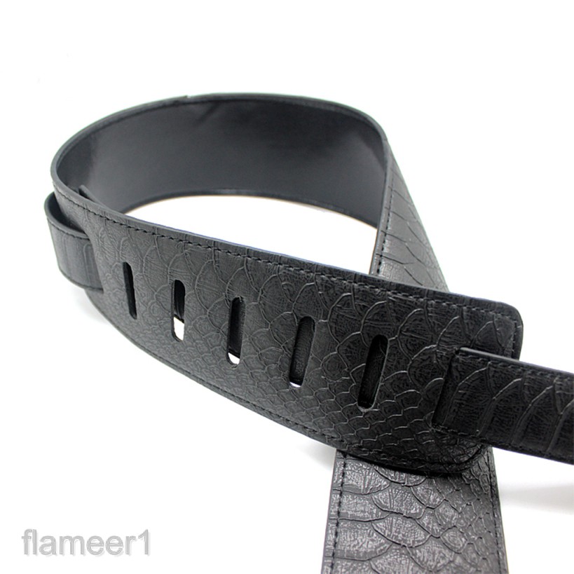 Dây Đeo Bằng Da PU Bền Bỉ Dành Cho Đàn Guitar Bass Flameame1