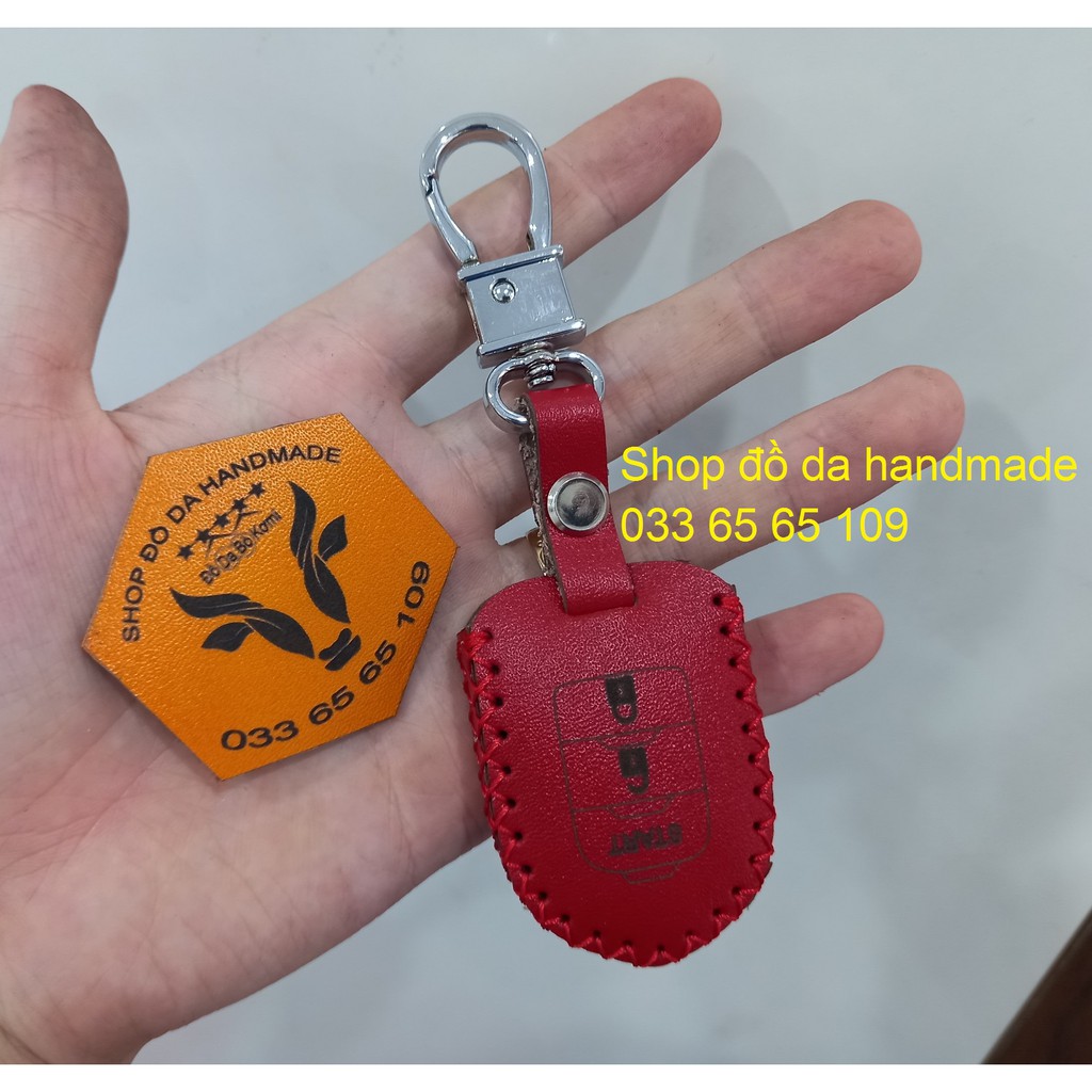 Bao da chìa khóa Chevrolet Spark chìa khoá cơ 3 nút kèm tặng móc khóa, khắc tên miễn phí, nhiều mầu sắc