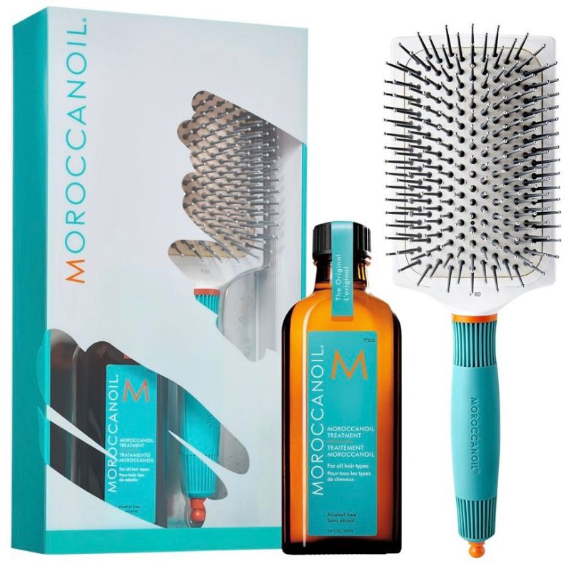 [ Moroccanoil ] Set gồm dầu dưỡng tóc và lược cao cấp Great Hair Day Set