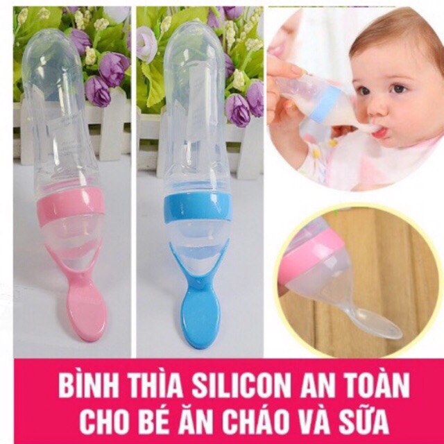 Bình thìa ăn dặm Silicon