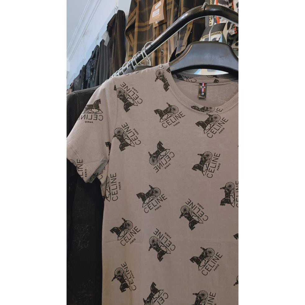 Áo phông nam vân ngựa chìm, Áo thun nam không cổ có vân Cotton mã T2660 | BigBuy360 - bigbuy360.vn