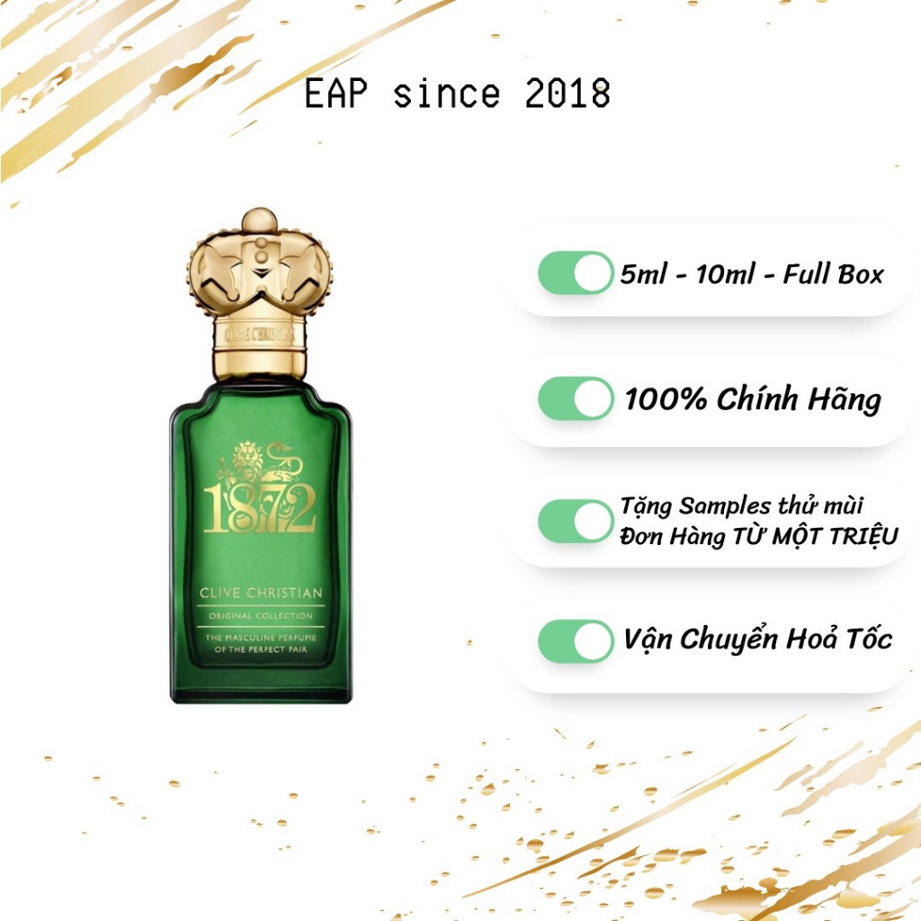 Nước hoa Clive 1872 [Mẫu thử 0.33 oz]