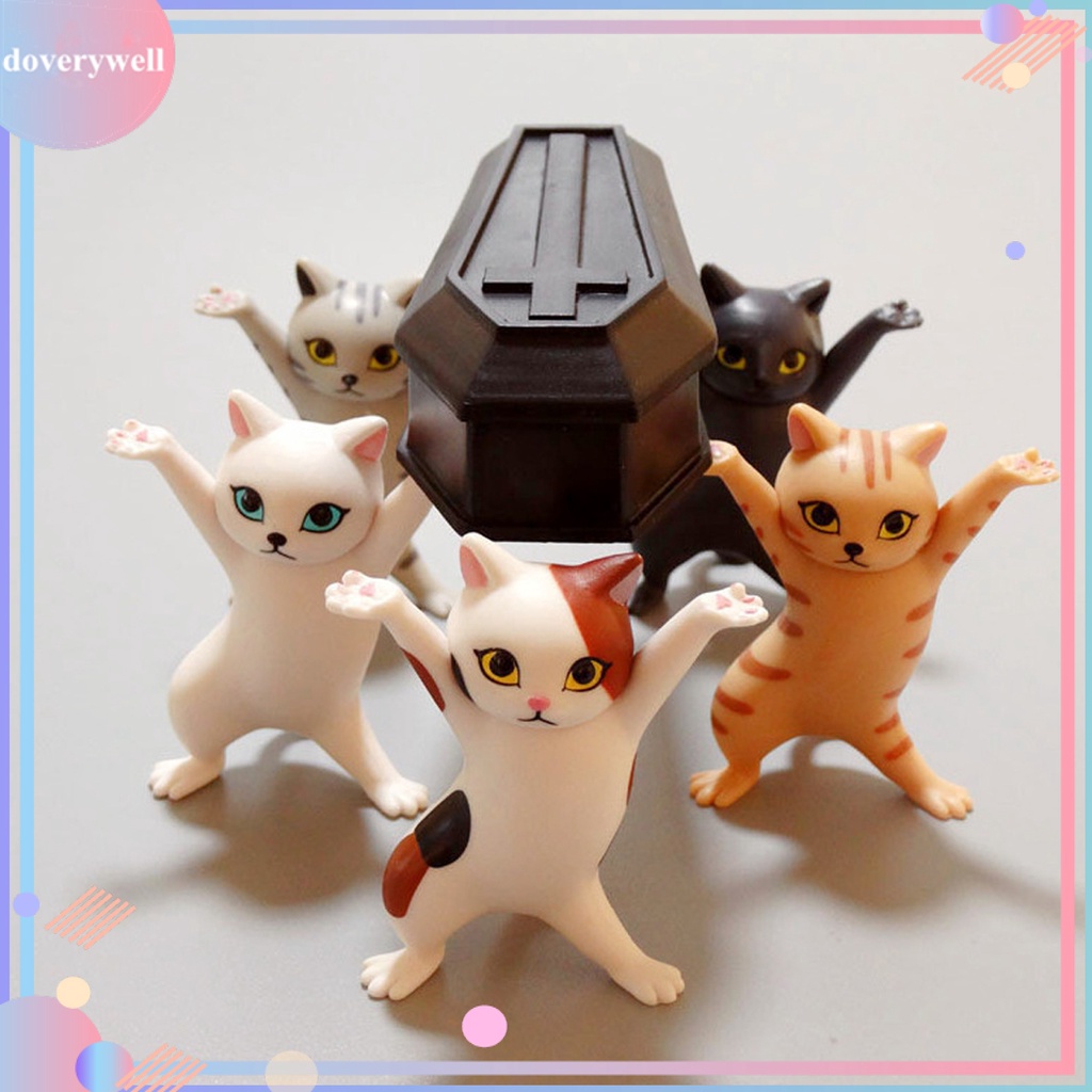 1 Bộ Giá Đỡ Bút Để Bàn Hình Mèo Nhảy Múa Vui Nhộn