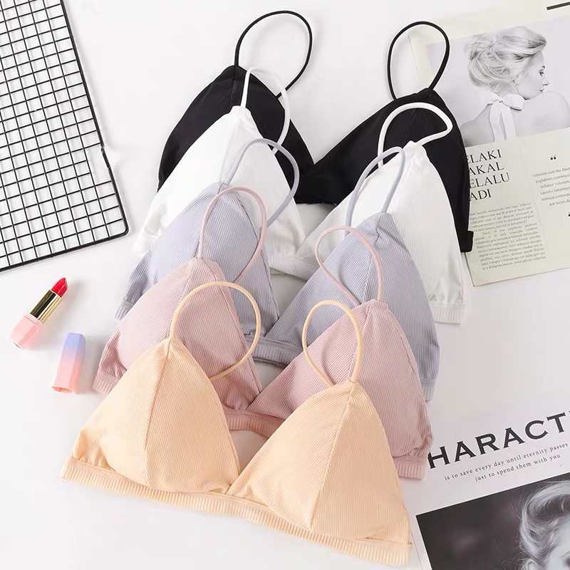 Áo Bra Len Tăm 2 Dây Mảnh - Áo bra Len Tăm Ất Nhật Cực Thoải Mái 8819