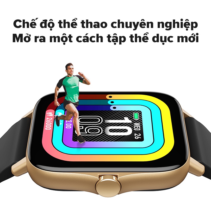 Đồng hồ thông minh BASIKE WAT08 Gọi điện qua Bluetooth Hàng trăm mặt số tinh tế 8 chế độ thể thao Sạc từ tính