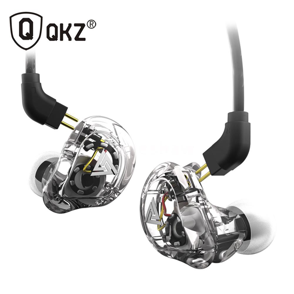 Ayeshaw QKZ VK1 3.5mm Wired Headphones Double Moving Coil 4DD In-ear Sports Headset Stereo Music Ear