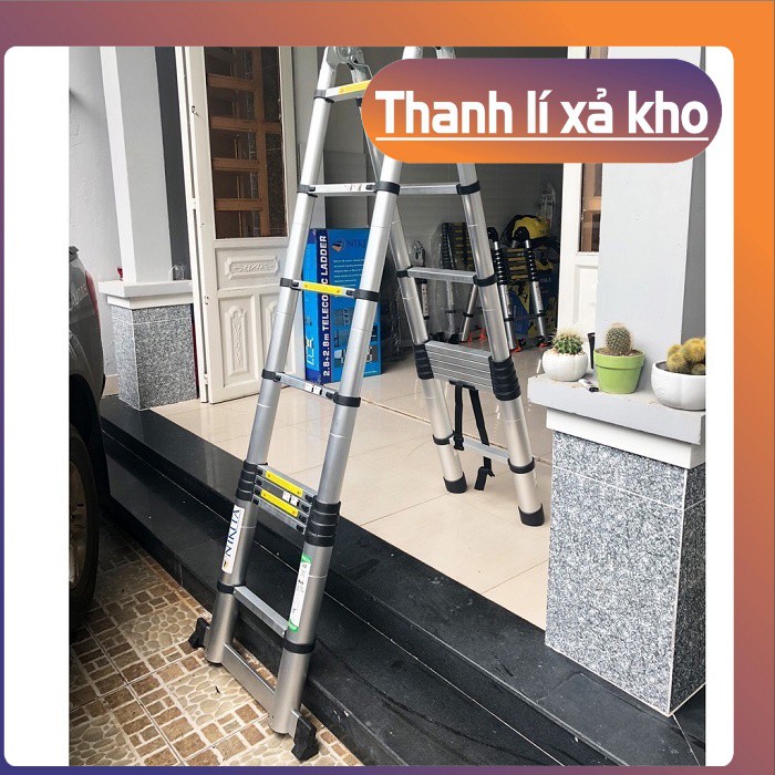 Thang rút chữ a Nikita Ai50 chữ a 2.5m, duỗi thẳng 5m giá rẻ Bảo hành 18 tháng