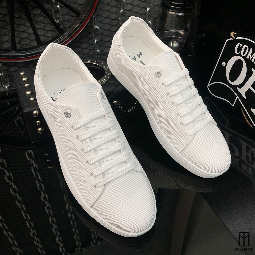 Giày thể thao nam da nhập Poly Synthetic cao cấp thiết kế vân nổi thời trang LC19 | BigBuy360 - bigbuy360.vn