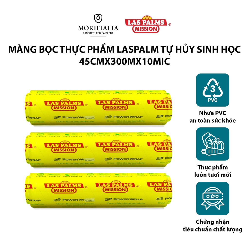 Màng bọc thực phẩm Laspalm tự hủy sinh học Moriitalia MBTP00000112