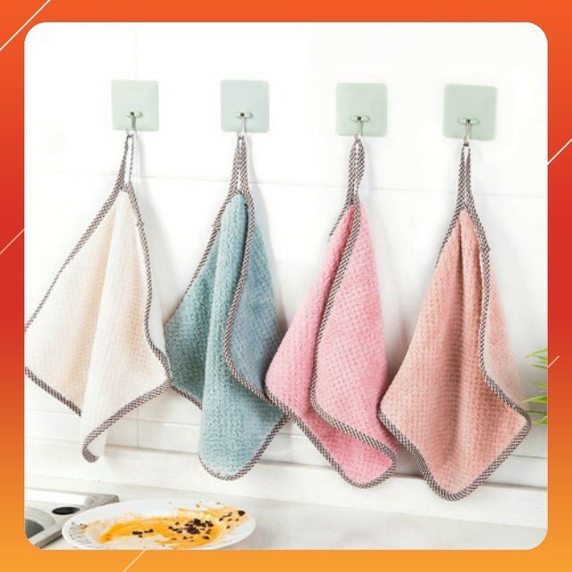 Khăn lau tay chất liệu bông dệt tổng hợp mix cotton viền bo - AUG219