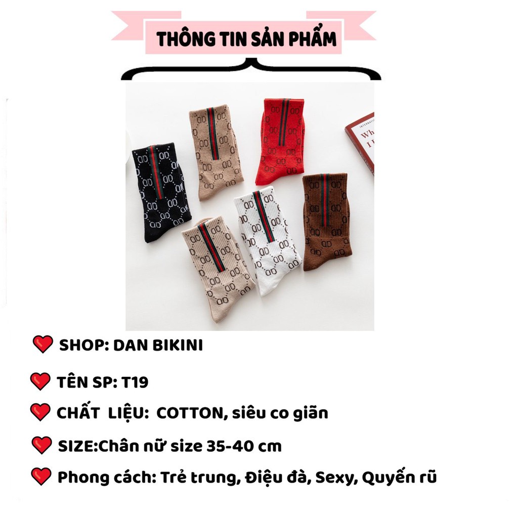 Tất Nữ cao cổ gu chì phong cách hàn quốc ❤️ Tất cổ cao cotton len tăm Mẫu T19